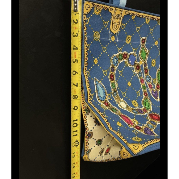 Brighton Blue White Multi-color Gem LOVE Canvas Tote Bag - Picture 10 of 10